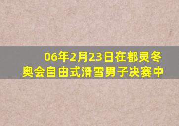 06年2月23日在都灵冬奥会自由式滑雪男子决赛中