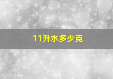 11升水多少克