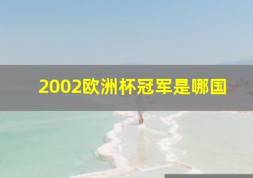 2002欧洲杯冠军是哪国