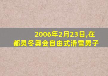 2006年2月23日,在都灵冬奥会自由式滑雪男子