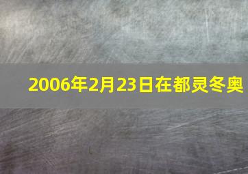 2006年2月23日在都灵冬奥