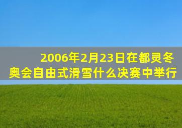 2006年2月23日在都灵冬奥会自由式滑雪什么决赛中举行