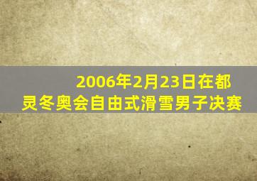 2006年2月23日在都灵冬奥会自由式滑雪男子决赛