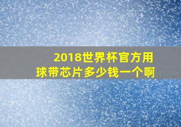 2018世界杯官方用球带芯片多少钱一个啊