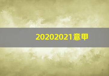 20202021意甲