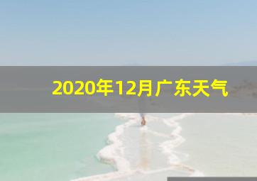 2020年12月广东天气