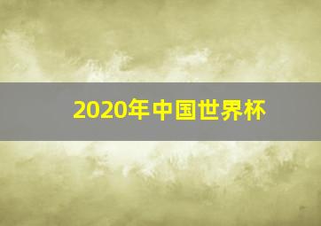 2020年中国世界杯