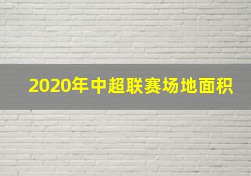 2020年中超联赛场地面积