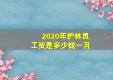 2020年护林员工资是多少钱一月