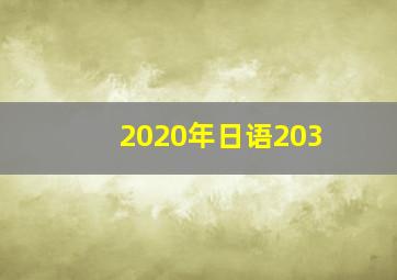 2020年日语203