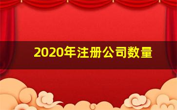 2020年注册公司数量