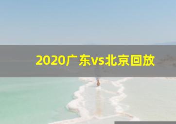 2020广东vs北京回放