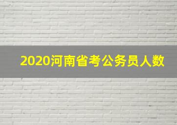 2020河南省考公务员人数