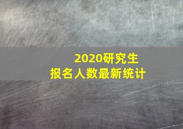 2020研究生报名人数最新统计