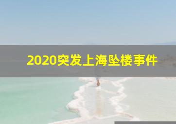 2020突发上海坠楼事件