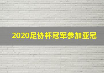 2020足协杯冠军参加亚冠