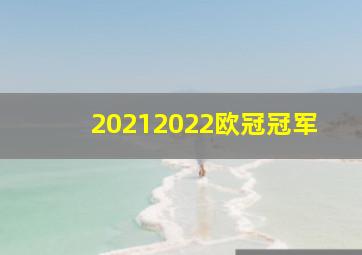 20212022欧冠冠军