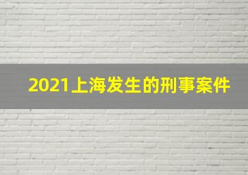 2021上海发生的刑事案件