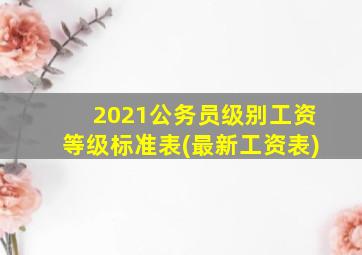 2021公务员级别工资等级标准表(最新工资表)