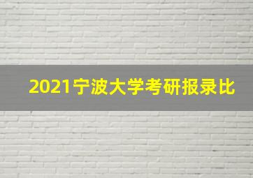 2021宁波大学考研报录比