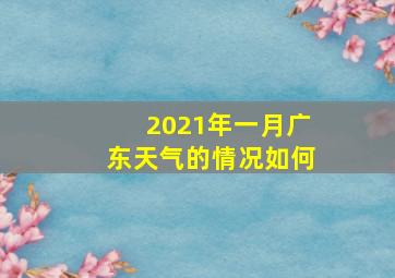 2021年一月广东天气的情况如何