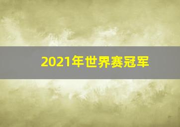 2021年世界赛冠军