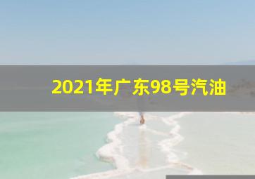 2021年广东98号汽油