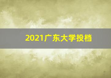 2021广东大学投档