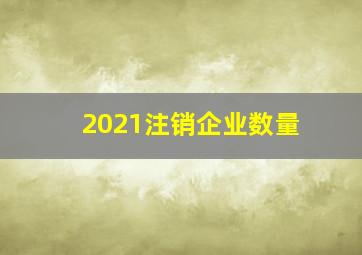 2021注销企业数量