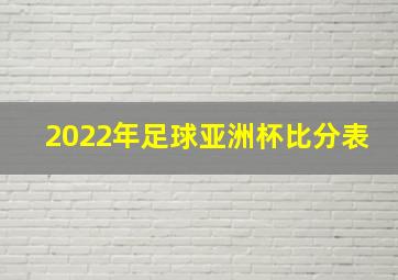 2022年足球亚洲杯比分表