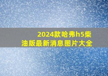 2024款哈弗h5柴油版最新消息图片大全