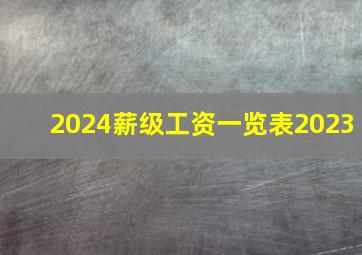 2024薪级工资一览表2023