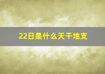 22日是什么天干地支