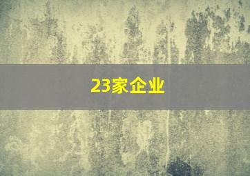 23家企业