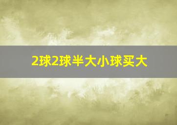 2球2球半大小球买大