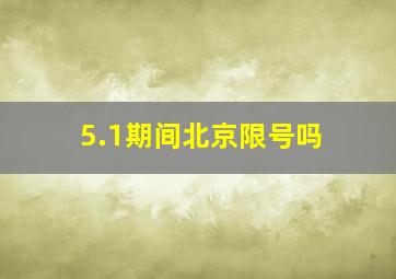 5.1期间北京限号吗