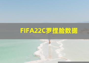 FIFA22C罗捏脸数据