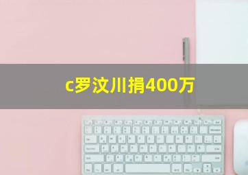 c罗汶川捐400万