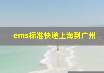 ems标准快递上海到广州