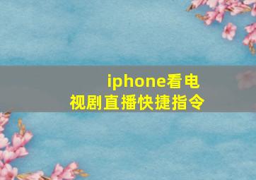 iphone看电视剧直播快捷指令