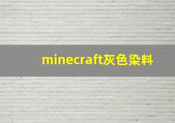 minecraft灰色染料