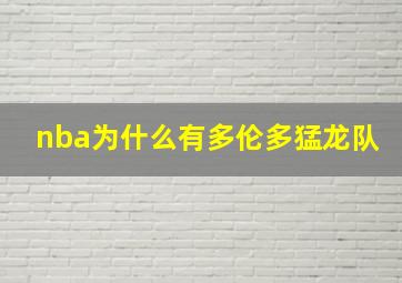 nba为什么有多伦多猛龙队