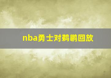 nba勇士对鹈鹕回放