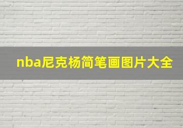 nba尼克杨简笔画图片大全