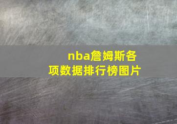 nba詹姆斯各项数据排行榜图片