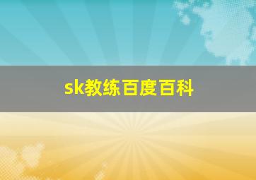 sk教练百度百科