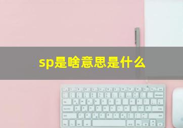 sp是啥意思是什么