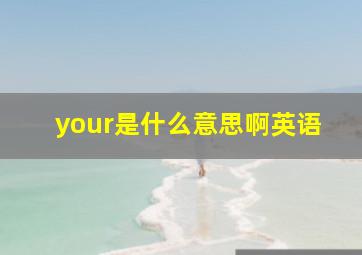 your是什么意思啊英语