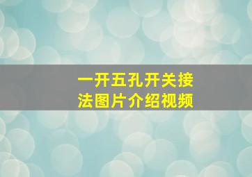 一开五孔开关接法图片介绍视频