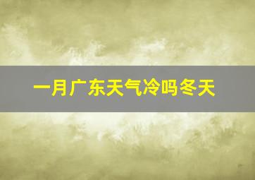 一月广东天气冷吗冬天